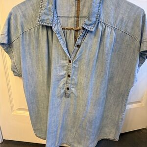Good Hart size large Light Blue Denim Button-Up Shirt